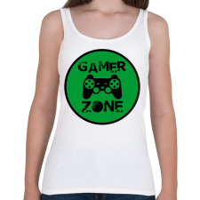 PRINTFASHION Gamer zone - Női atléta - Fehér női trikó