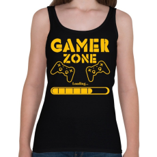 PRINTFASHION Gamer zone - Női atléta - Fekete