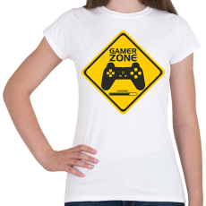 PRINTFASHION Gamer zone - Női póló - Fehér