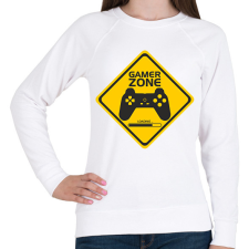 PRINTFASHION Gamer zone - Női pulóver - Fehér női pulóver, kardigán