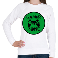 PRINTFASHION Gamer zone - Női pulóver - Fehér női pulóver, kardigán