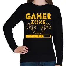 PRINTFASHION Gamer zone - Női pulóver - Fekete női pulóver, kardigán