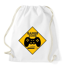 PRINTFASHION Gamer zone - Sportzsák, Tornazsák - Fehér tornazsák