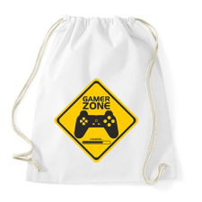 PRINTFASHION Gamer zone - Sportzsák, Tornazsák - Fehér tornazsák
