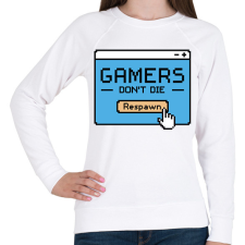 PRINTFASHION Gamers don't die - Női pulóver - Fehér női pulóver, kardigán