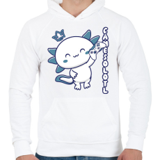 PRINTFASHION Gamesolotl - Férfi kapucnis pulóver - Fehér