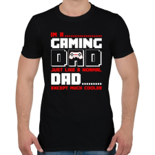 PRINTFASHION Gaming Dad - Férfi póló - Fekete férfi póló