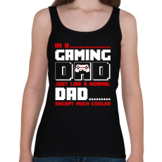 PRINTFASHION Gaming Dad - Női atléta - Fekete