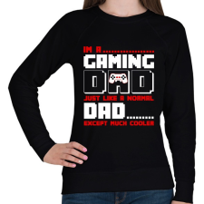 PRINTFASHION Gaming Dad - Női pulóver - Fekete női pulóver, kardigán