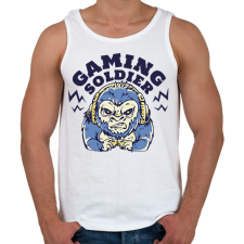 PRINTFASHION Gaming soldier - Férfi atléta - Fehér atléta, trikó