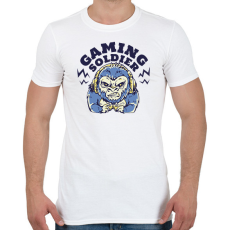 PRINTFASHION Gaming soldier - Férfi póló - Fehér
