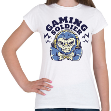 PRINTFASHION Gaming soldier - Női póló - Fehér