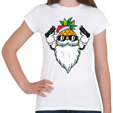 PRINTFASHION Gangsta ananász mikulás - Női póló - Fehér