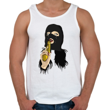 PRINTFASHION Gangsta B*tch - Férfi atléta - Fehér atléta, trikó