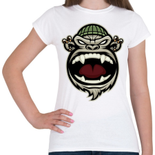 PRINTFASHION Gangsta Monkey - Női póló - Fehér női póló