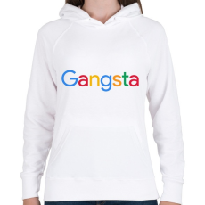 PRINTFASHION Gangsta - Női kapucnis pulóver - Fehér