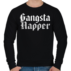 PRINTFASHION Gangsta Rapper - Férfi pulóver - Fekete