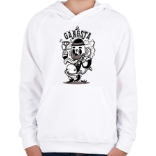 PRINTFASHION Gangsta Sh*t - Gyerek kapucnis pulóver - Fehér gyerek pulóver, kardigán
