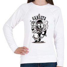PRINTFASHION Gangsta Sh*t - Női pulóver - Fehér női pulóver, kardigán