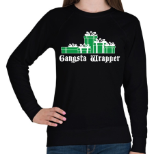 PRINTFASHION Gangsta wrapper - Női pulóver - Fekete női pulóver, kardigán