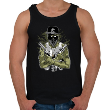 PRINTFASHION Gangsta Zombie - Férfi atléta - Fekete atléta, trikó