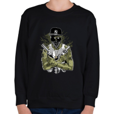 PRINTFASHION Gangsta Zombie - Gyerek pulóver - Fekete gyerek pulóver, kardigán