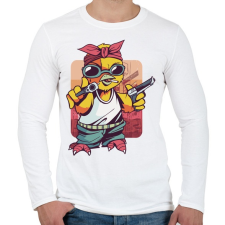 PRINTFASHION Gangster Canary_Rajztábla 1 - Férfi hosszú ujjú póló - Fehér férfi póló
