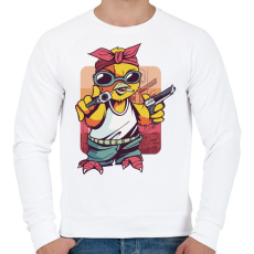 PRINTFASHION Gangster Canary_Rajztábla 1 - Férfi pulóver - Fehér