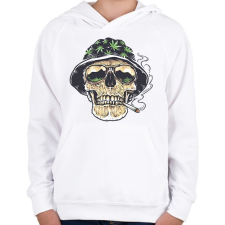 PRINTFASHION Ganjaman - Gyerek kapucnis pulóver - Fehér gyerek pulóver, kardigán