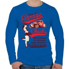 PRINTFASHION Garázs csaj - Férfi hosszú ujjú póló - Királykék férfi póló