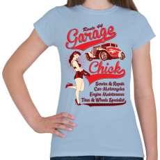 PRINTFASHION Garázs csaj - Női póló - Világoskék