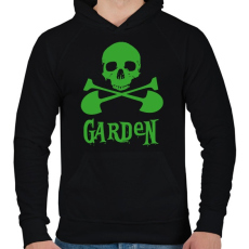 PRINTFASHION garden skull - Férfi kapucnis pulóver - Fekete