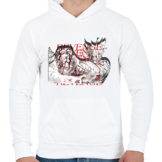 PRINTFASHION Garou | Revenge GYM  - Férfi kapucnis pulóver - Fehér