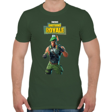 PRINTFASHION Garrison Fortnite - Férfi póló - Katonazöld férfi póló