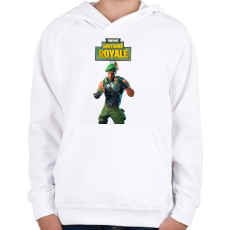 PRINTFASHION Garrison Fortnite - Gyerek kapucnis pulóver - Fehér