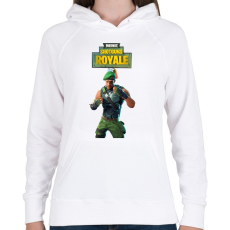 PRINTFASHION Garrison Fortnite - Női kapucnis pulóver - Fehér