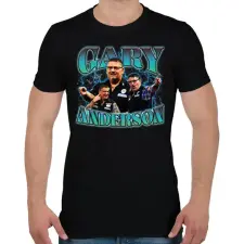 PRINTFASHION Gary Anderson - darts - Férfi póló - Fekete férfi póló