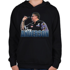 PRINTFASHION Gary Anderson - Gyerek kapucnis pulóver - Fekete gyerek pulóver, kardigán