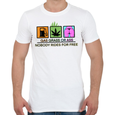 PRINTFASHION gas grass ass - Férfi póló - Fehér