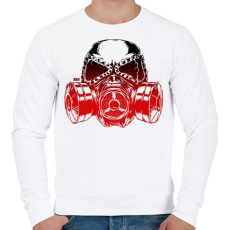 PRINTFASHION Gas Mask - Férfi pulóver - Fehér