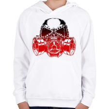 PRINTFASHION Gas Mask - Gyerek kapucnis pulóver - Fehér gyerek pulóver, kardigán