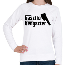 PRINTFASHION Gasztro Gengszter - Női pulóver - Fehér női pulóver, kardigán