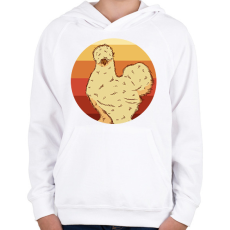 PRINTFASHION Gatyás pipi - Gyerek kapucnis pulóver - Fehér