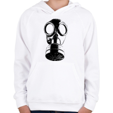 PRINTFASHION gáz maszk - Gyerek kapucnis pulóver - Fehér