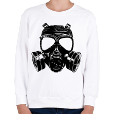 PRINTFASHION gáz maszk - Gyerek pulóver - Fehér gyerek pulóver, kardigán
