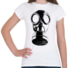 PRINTFASHION gáz maszk - Női póló - Fehér női póló