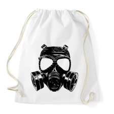 PRINTFASHION gáz maszk - Sportzsák, Tornazsák - Fehér tornazsák