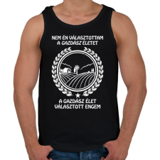 PRINTFASHION Gazdász élet - Férfi atléta - Fekete atléta, trikó