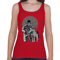 PRINTFASHION Gázmaszk - Női atléta - Cseresznyepiros