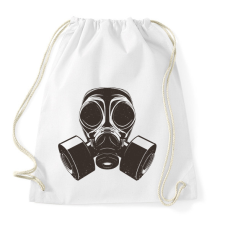 PRINTFASHION Gázmaszk - Sportzsák, Tornazsák - Fehér tornazsák